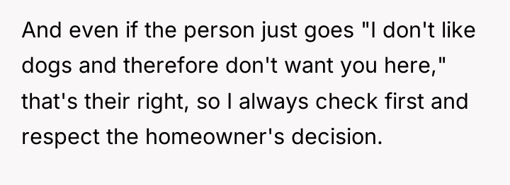 And even if the person just goes "I don't like...