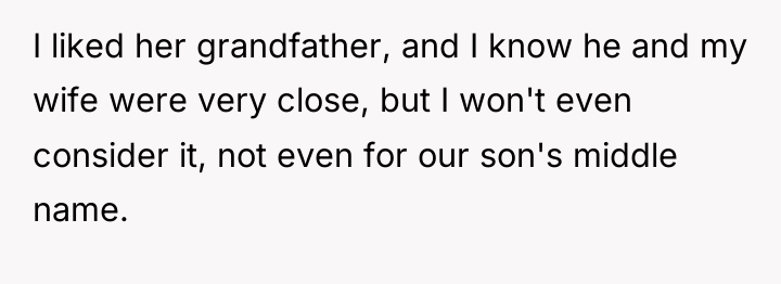 I liked her grandfather, and I know he and my...