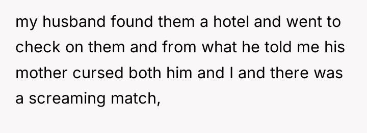 my husband found them a hotel and went to check...