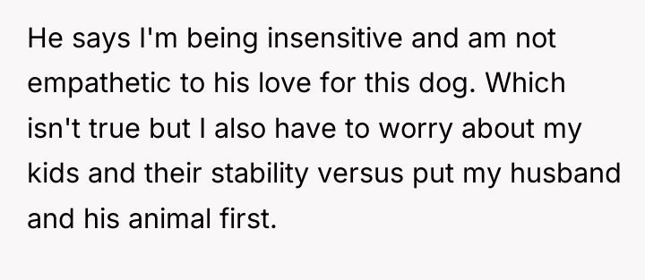 He says I'm being insensitive and am not empathetic to...