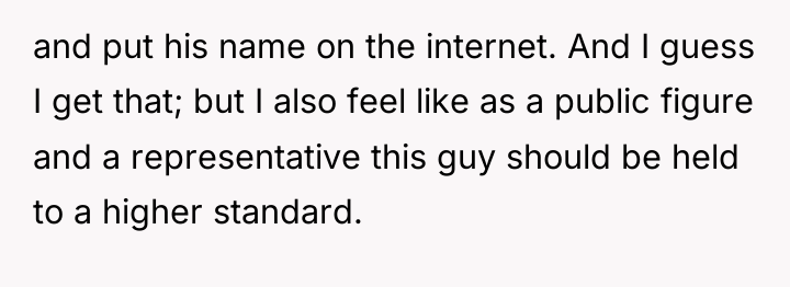 and put his name on the internet. And I guess...
