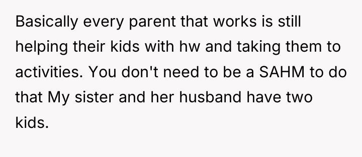 Basically every parent that works is still helping their kids...