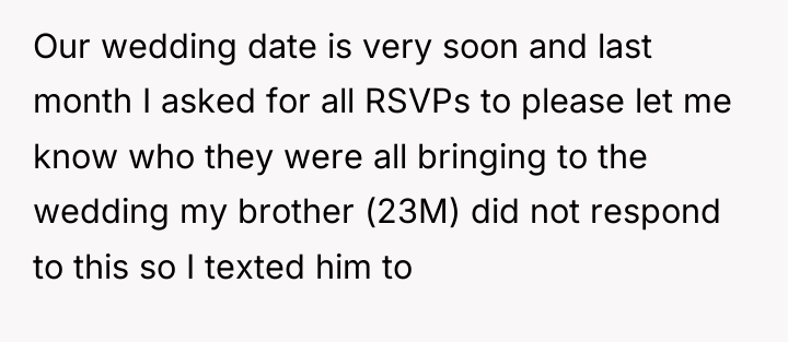 Our wedding date is very soon and last month I...