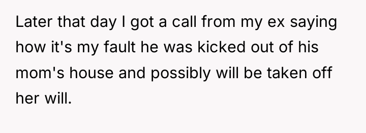 Later that day I got a call from my ex...