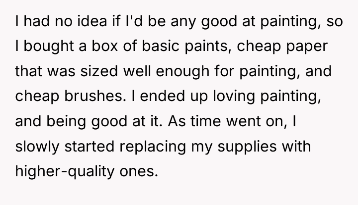 I had no idea if I'd be any good at...