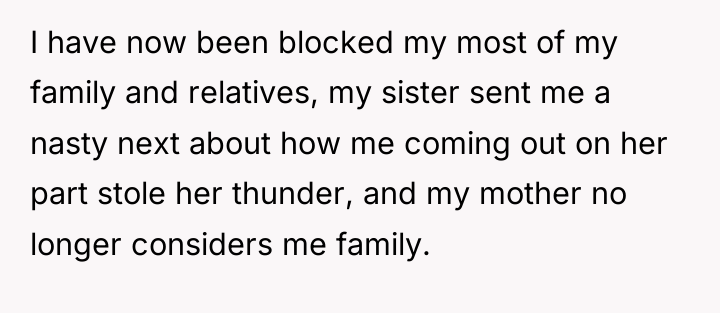 I have now been blocked my most of my family...