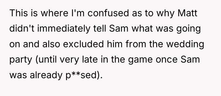 This is where I'm confused as to why Matt didn't...