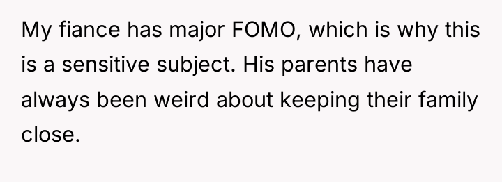 My fiance has major FOMO, which is why this is...