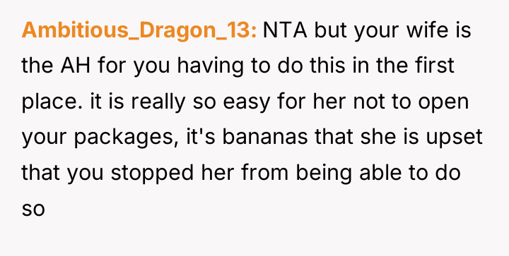 Ambitious_Dragon_13 NTA but your wife is the AH for you...
