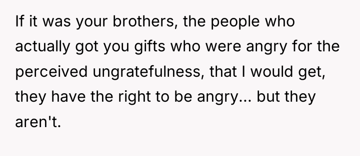 If it was your brothers, the people who actually got...