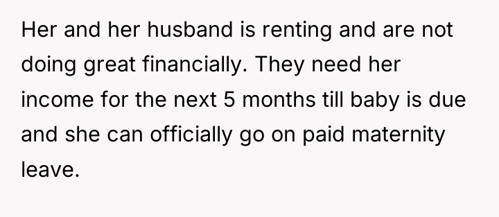 Her and her husband is renting and are not doing...
