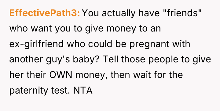 EffectivePath3 You actually have "friends" who want you to give...
