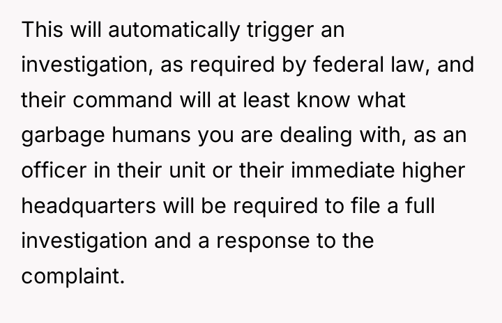 This will automatically trigger an investigation, as required by federal...