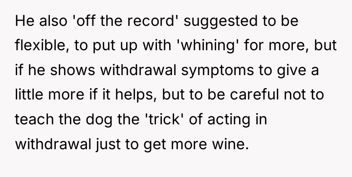 He also 'off the record' suggested to be flexible, to...