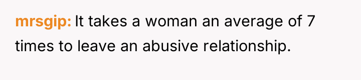 mrsgip It takes a woman an average of 7 times...