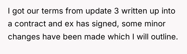 I got our terms from update 3 written up into...