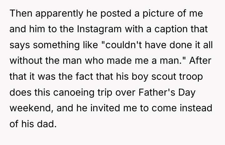 Then apparently he posted a picture of me and him...