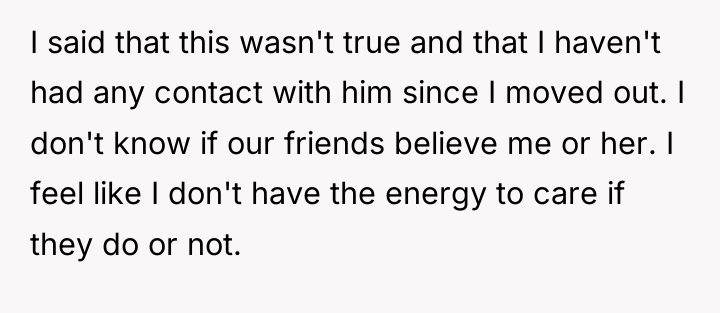 I said that this wasn't true and that I haven't...