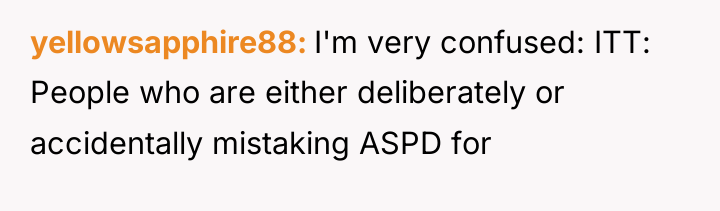 yellowsapphire88 I'm very confused: ITT: People who are either deliberately...