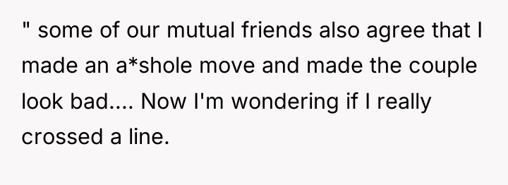 " some of our mutual friends also agree that I...