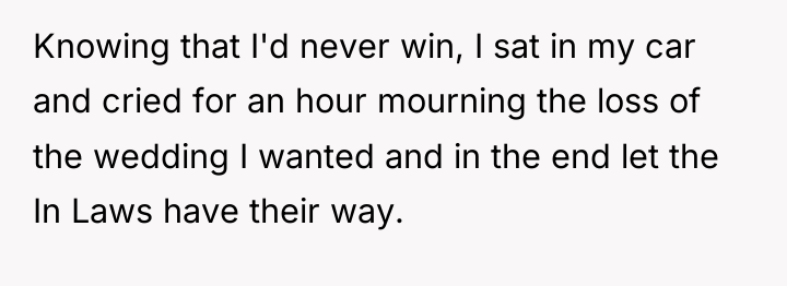 Knowing that I'd never win, I sat in my car...