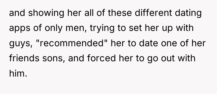 and showing her all of these different dating apps of...