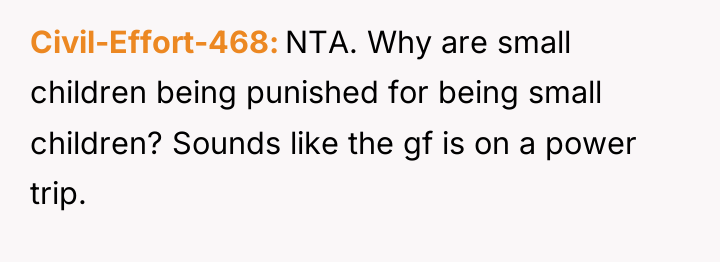 Civil-Effort-468 NTA. Why are small children being punished for being...