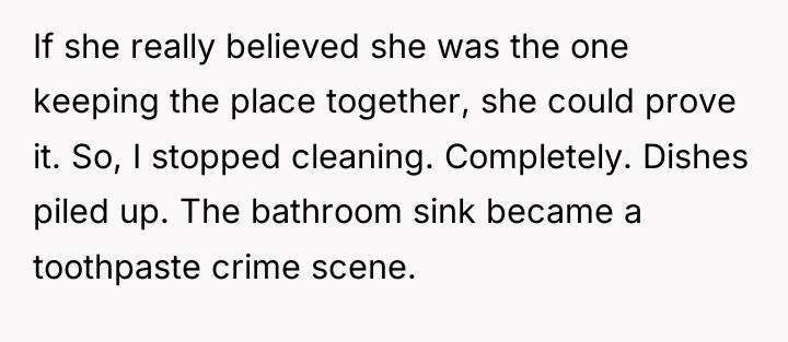 If she really believed she was the one keeping the...