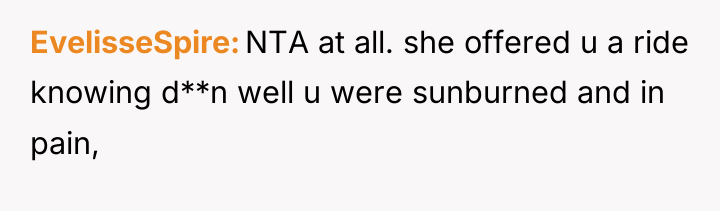 EvelisseSpire NTA at all. she offered u a ride knowing...