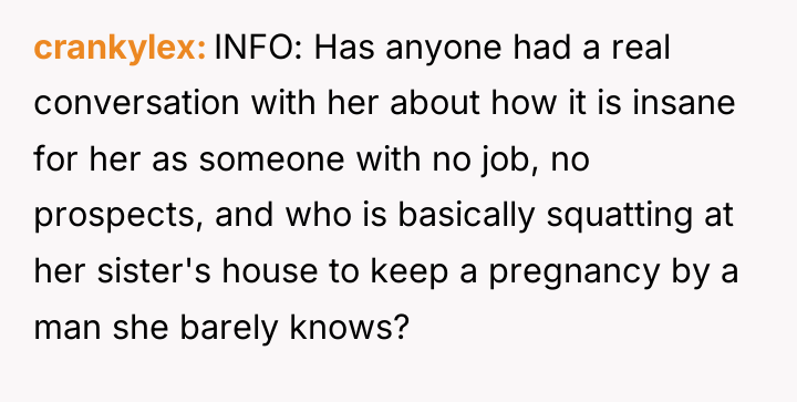 crankylex INFO: Has anyone had a real conversation with her...