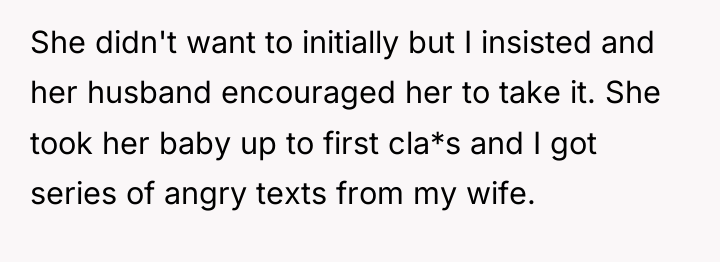 She didn't want to initially but I insisted and her...