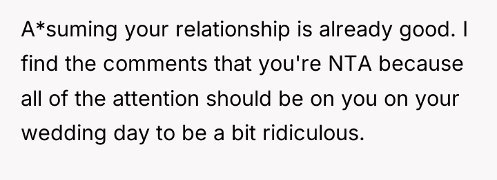 A*suming your relationship is already good. I find the comments...