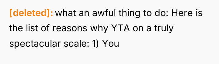 [deleted] what an awful thing to do: Here is the...