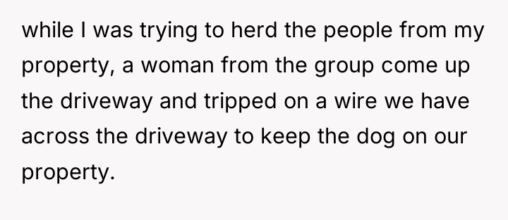 while I was trying to herd the people from my...