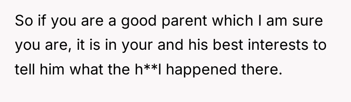 So if you are a good parent which I am...