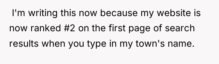  I'm writing this now because my website is now...