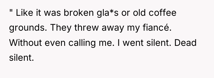 " Like it was broken gla*s or old coffee grounds....