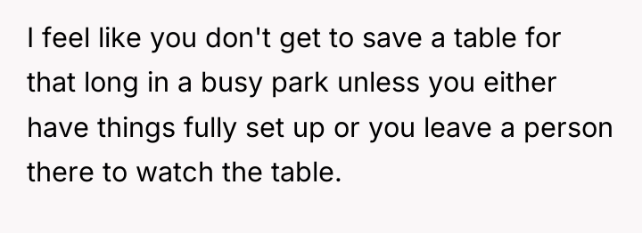 I feel like you don't get to save a table...