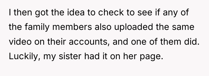 I then got the idea to check to see if...