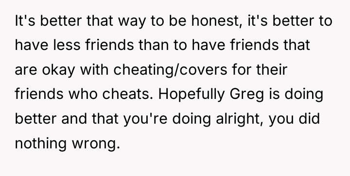 It's better that way to be honest, it's better to...
