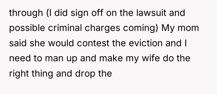 through (I did sign off on the lawsuit and possible...