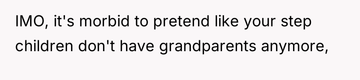 IMO, it's morbid to pretend like your step children don't...