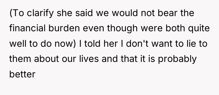 (To clarify she said we would not bear the financial...