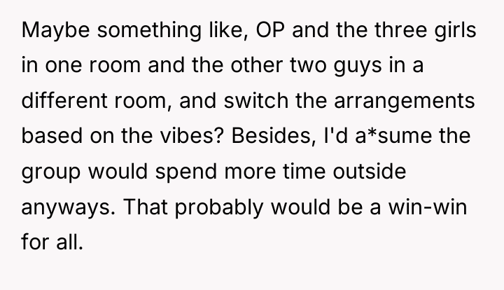 Maybe something like, OP and the three girls in one...