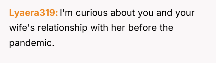 Lyaera319 I'm curious about you and your wife's relationship with...