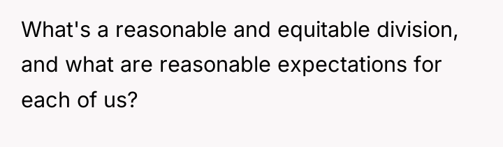 What's a reasonable and equitable division, and what are reasonable...