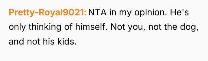 Pretty-Royal9021 NTA in my opinion. He's only thinking of himself....