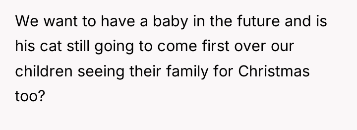 We want to have a baby in the future and...
