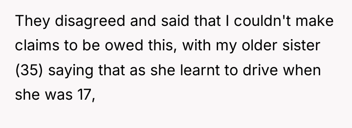 They disagreed and said that I couldn't make claims to...
