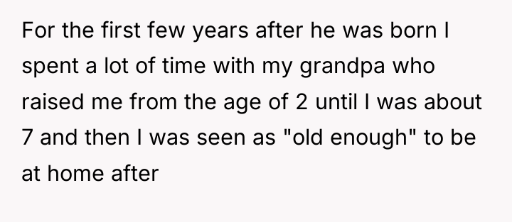For the first few years after he was born I...